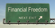 financial freedom sign about IRA and 401K method to create wealth